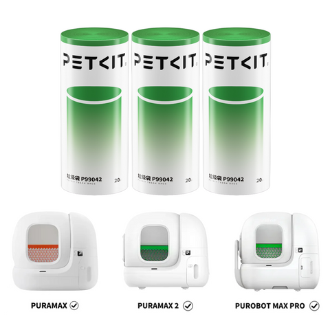 Sacs poubelles pour litière PuraMax et Purobot Max - Lots de 5 rouleaux