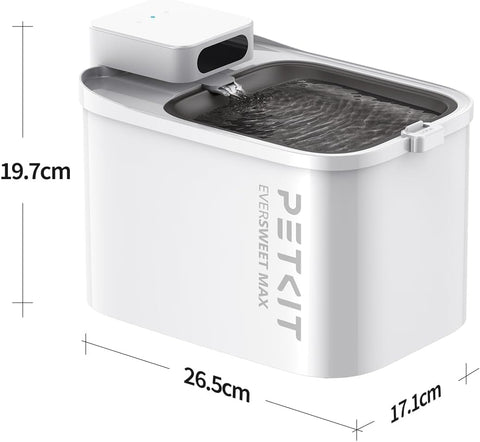 EVERSWEET MAX Fontaine à eau connectée pour animaux, 3L, 83jours d'autonomie