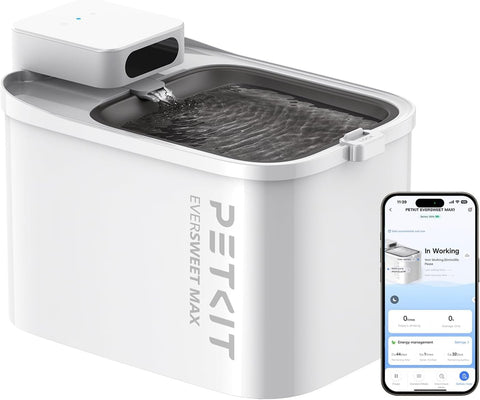EVERSWEET MAX Fontaine à eau connectée pour animaux, 3L, 83jours d'autonomie