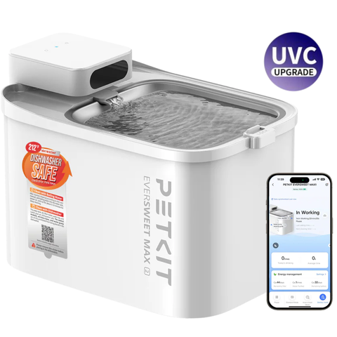 EVERSWEET MAX 2 UVC 100 Fontaine à eau connectée pour animaux, 3L, 83jours d'autonomie