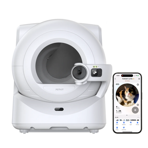 Purobot Ultra Litière automatique avec caméra rotative IA et emballage automatique des déchets