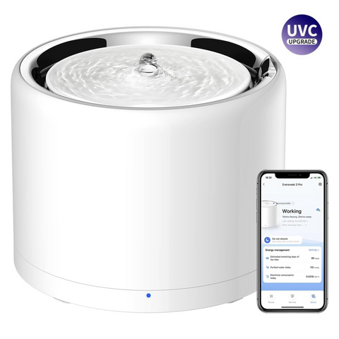 EVERSWEET PRO 3 UVC fontaine a eau connecté pour animaux 1.8L